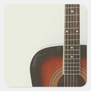 Cute Bass Guitar Square Sticker