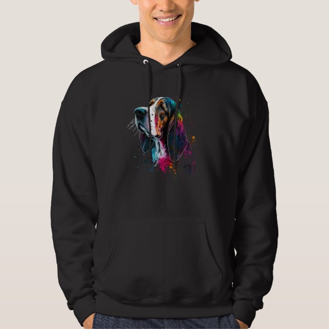 Cute Basset Hound Dog on Basset Hound  2 Hoodie (Front)