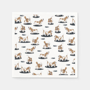 Cute Basset hound dogs pattern Napkin