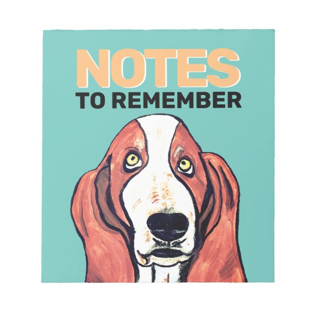 Cute Basset Hound Note Book (Front)