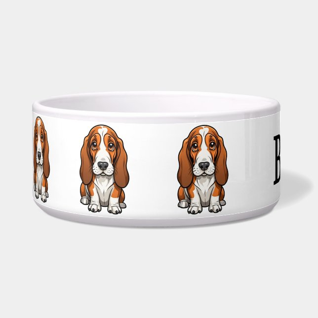 Cute Basset Hound Personalise (Left)
