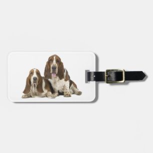 Cute Basset hounds Luggage Tag