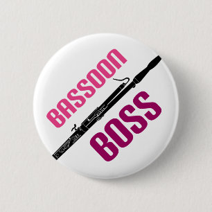 Cute Bassoon Boss Music Gift 6 Cm Round Badge