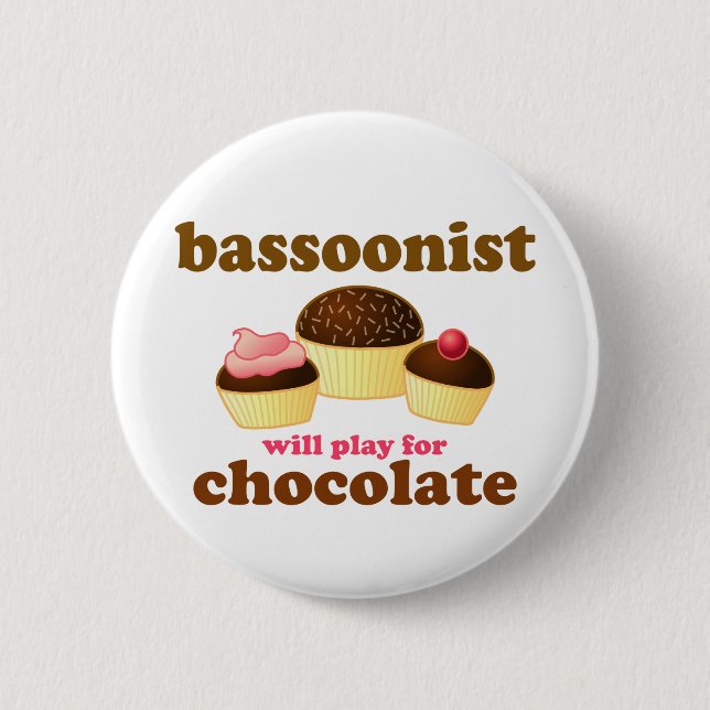 Cute Bassoon Button (Front)