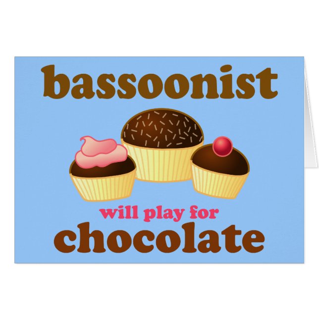 Cute Bassoon Card (Front Horizontal)