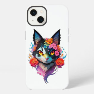 Cute BAT CAT with flowersiPhone / iPad case