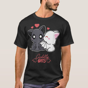 Cute bat coupledesigned by Cuddly Bats comics T-Shirt