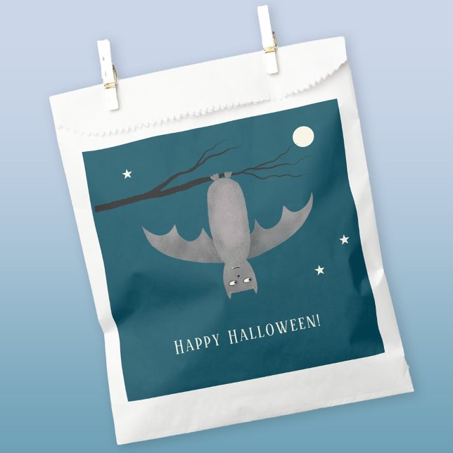Cute Bat Halloween Favour Bags (Fun vampire bat Halloween or birthday party favor bag)