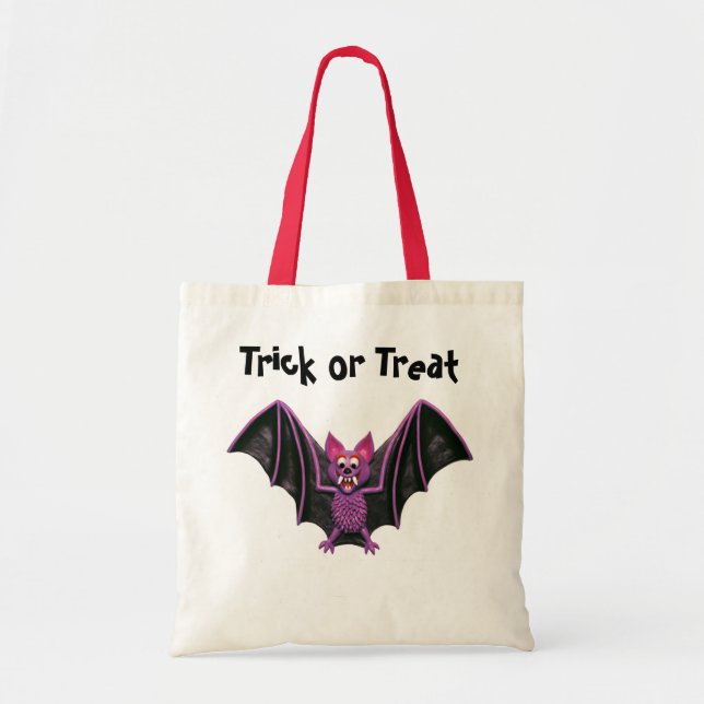 Cute Bat Halloween Party Tote Bag (Front)