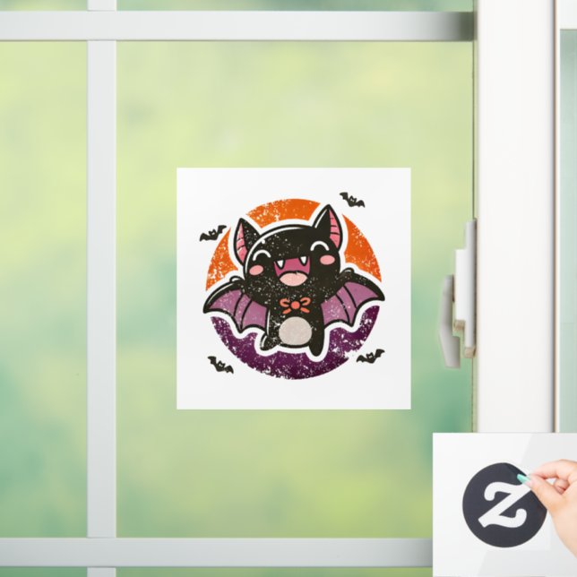 Cute bat- Halloween  Window Cling (Home)