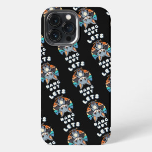 Cute Bat Hanging and Retro Sunset   Let's Hang Out iPhone 13 Pro Max Case