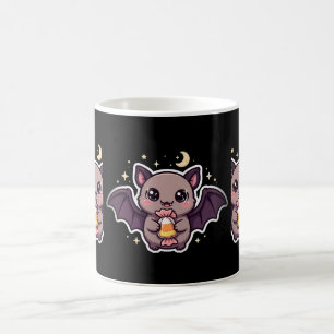 Cute Bat Holding Candy Corn Coffee Mug