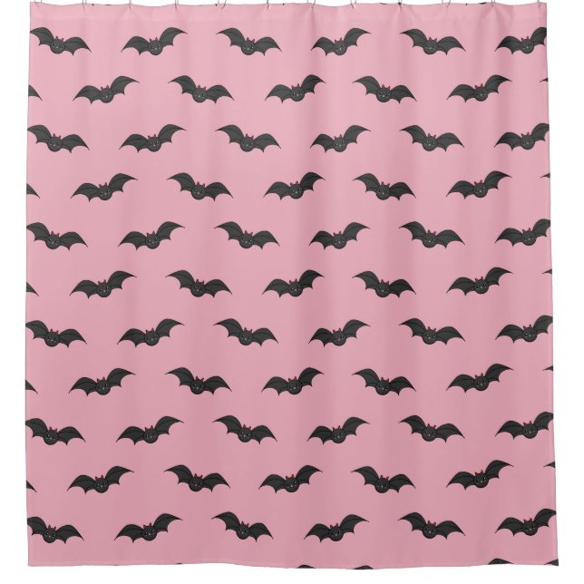 Cute Bat Shower Curtain (Front)