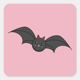 Cute Bat Square Sticker