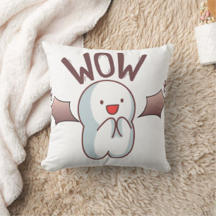 Cute Bat WOW  Cushion
