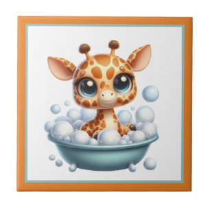 Cute bathtub bathroom Giraffe Tile
