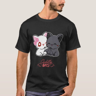 Cute Bats Cuddling - Designed By Cuddly Bats Comic T-Shirt