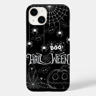 Cute Bats & Spooky Pumpkins iPhone Case