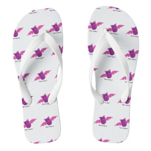 Cute Battastic Pink Bat Flip Flops
