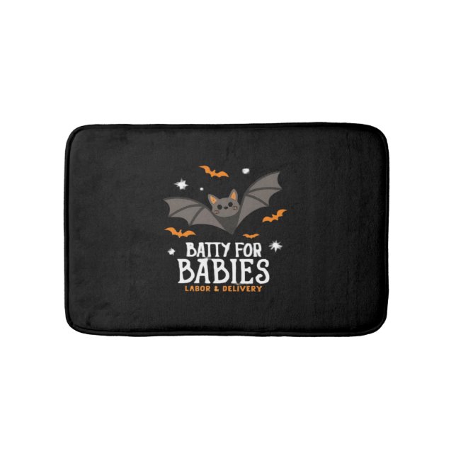 Cute Batty For Babies Labour And Delivery Nurse Ha Bath Mat (Front)