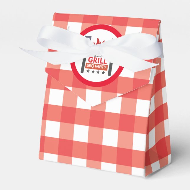Cute bbq chill and grill party favour box (Front Side)