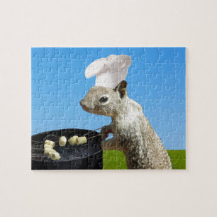 Cute BBQing Squirrel Jigsaw Puzzle