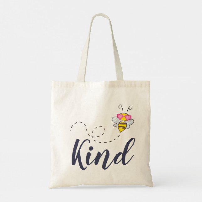Cute Be Kind  Bumble Bee Tote Bag (Back)