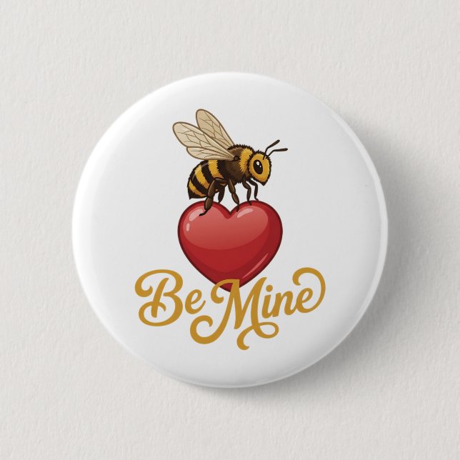 Cute Be Mine Honeycomb  6 Cm Round Badge (Front)