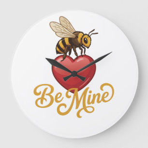Cute Be Mine Honeycomb Large Clock