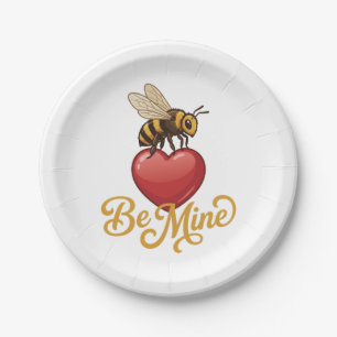 Cute Be Mine Honeycomb  Paper Plate