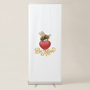 Cute Be Mine Honeycomb  Retractable Banner