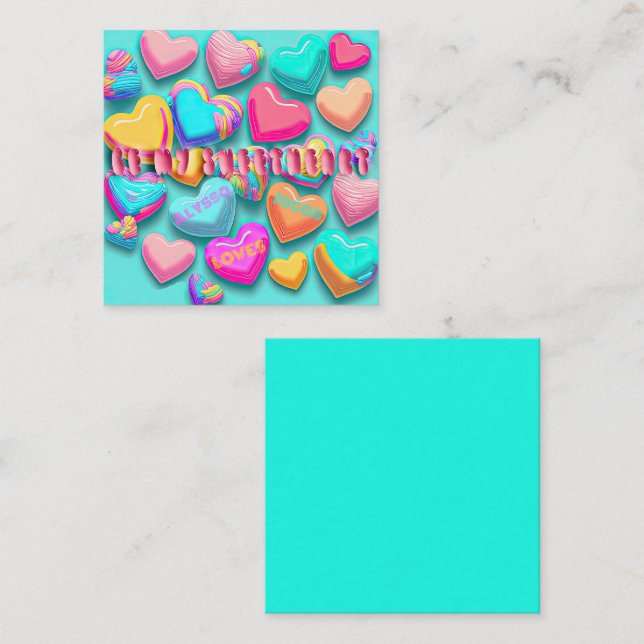Cute "Be My Sweetheart" Candy Valentine's Day Card (Front/Back)