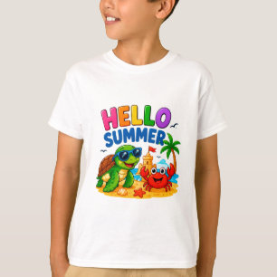 🏖️ Cute Beach Animal Design For Kids 🐢 T-Shirt