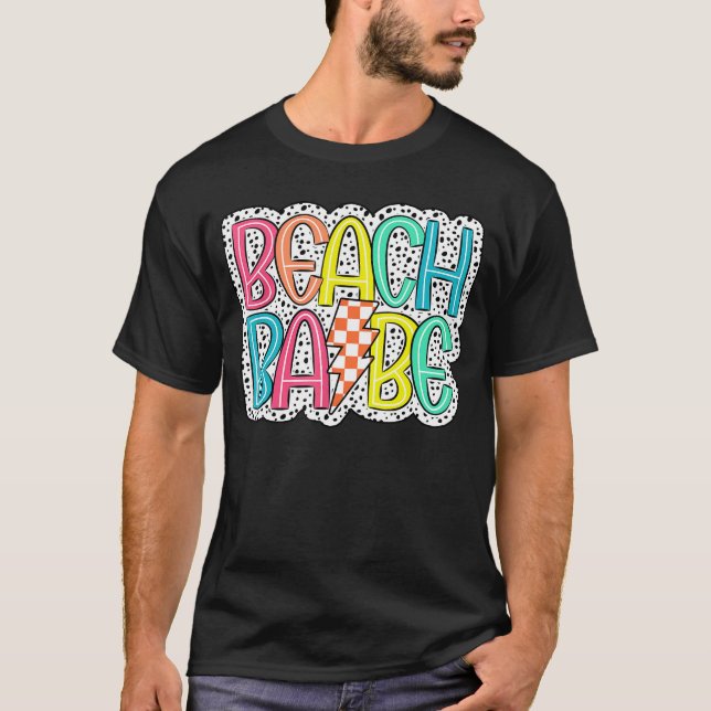 Cute Beach Babe Summer Vibes Vacay Vacation Women  T-Shirt (Front)