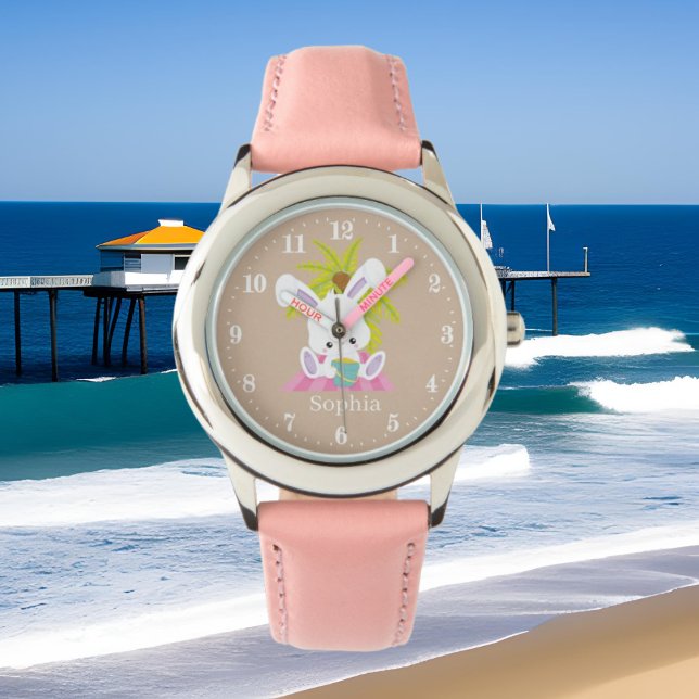 cute beach bunny add name watch (Creator Uploaded)