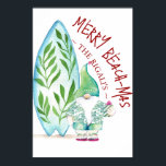 Cute Beach Christmas Posters 24x36<br><div class="desc">Bring some sunny cheer to your holiday celebration with these Cute Christmas posters (24x36)—perfect for Christmas in July and tropical-themed winter events! This large poster features a whimsical watercolor Santa Claus and surfboard, complete with a tropical shirt, sandy toes, and beach vibes. Designed with hand-painted watercolor art by Victoria Grigaliunas...</div>