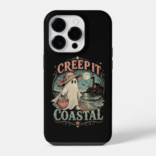Cute Beach Ghost Spooky Coastal Halloween iPhone 14 Pro Case