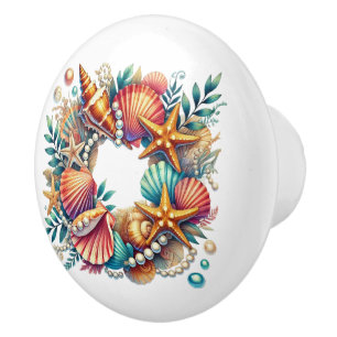 Cute beach house crab  ceramic knob