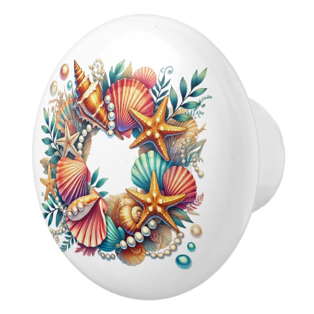 Cute beach house crab  ceramic knob (Right)