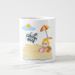 cute beach large coffee mug