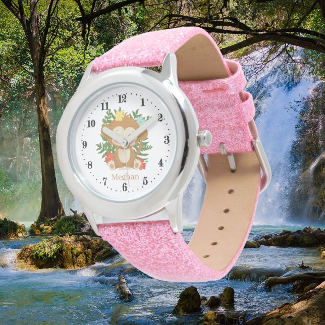 cute beach monkey add name watch (Creator Uploaded)