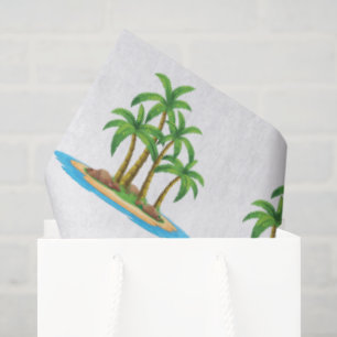 Cute beach palm tree pattern party tissue paper