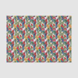 Cute beach parrots tropical pattern  tissue paper