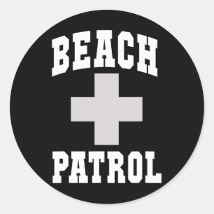 Cute Beach Patrol Dad Scu Swim Trip Surfing Vacati Classic Round Sticker