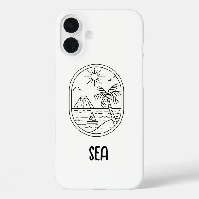 cute beach phone case  (Back)