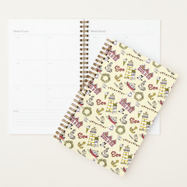 Cute Beach Scene Pattern Planner (Display)