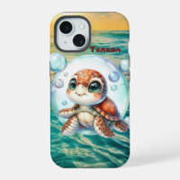 Cute beach sea turtle