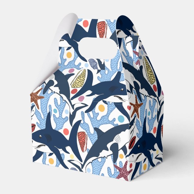 Cute beach shark pattern party box (Front Side)