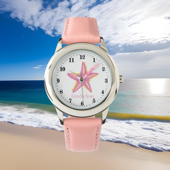 cute beach starfish add name watch (Creator Uploaded)