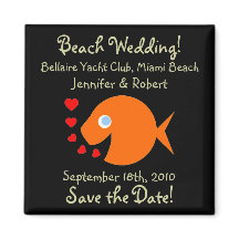 Cute Beach Themed Wedding Save The Date
